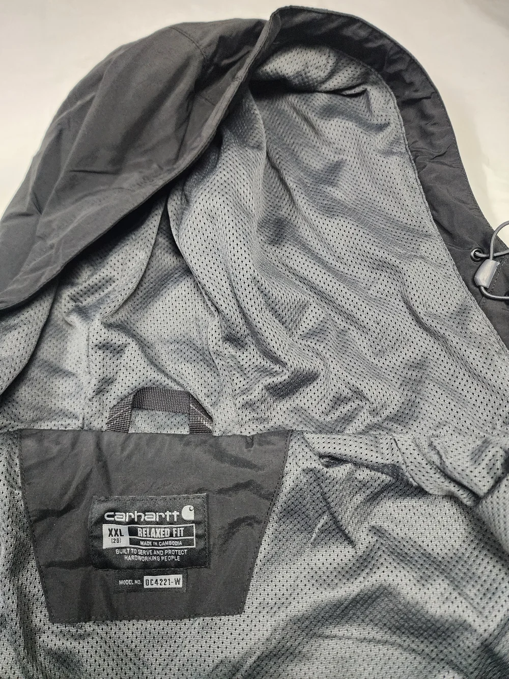 Carharrt Women's Rain Defender Relaxed Fit Lightweight Black Coat Size 2xlarge